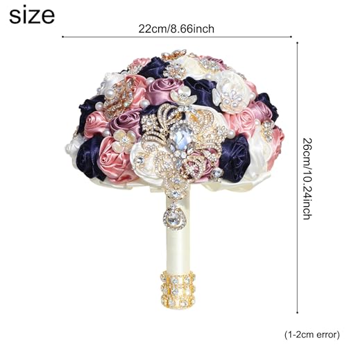 Bouquet de mariée romantique strass et perles pour un souvenir éternel