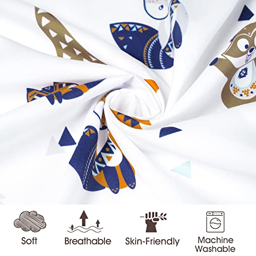 Phf Soft Polyester Woodland Crib Sheet Fitted, 2 Pack Silky Comfy Breathable Baby Sheets For Boys Girls, 28X52X9In Fits Standard Crib And Toddler Mattresses, Woodland #TOP3