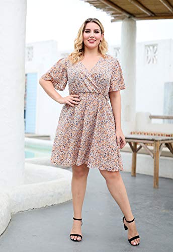 Image of Nemidor Women Plus Size Summer Dress Casual Boho Swing Pocket