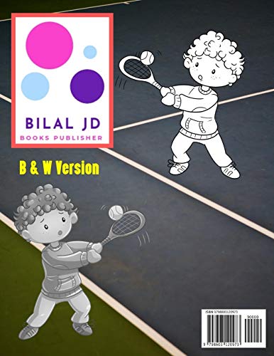 Kids Playing Tennis Coloring Book: Coloring Books For Kindergarten