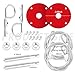 Stainless Steel Car Hood Pins Kit - Car Hood Cover Quick Release Pin for Reducing Shaking - Universal Automotive Exterior Accessories Fit for Most Cars Trucks SUVs (Red)