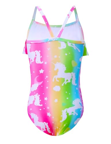 Image of Girls Swimsuit One Piece Ruffles Bathing Suit Kids' Swimwear Quick Dry Summer Beach for 2-14Y