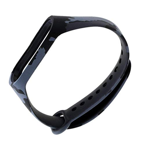 Image of Replacement Silicone Camouflage Army Style Band Strap for Xiaomi Mi Smart Band 4 and Mi Smart Band 3(Device Not Included) (Army Grey)