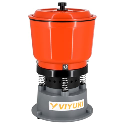 VIYUKI 9LBS Vibratory Tumbler Polishing Machine for Rocks/Metal Parts/Screw