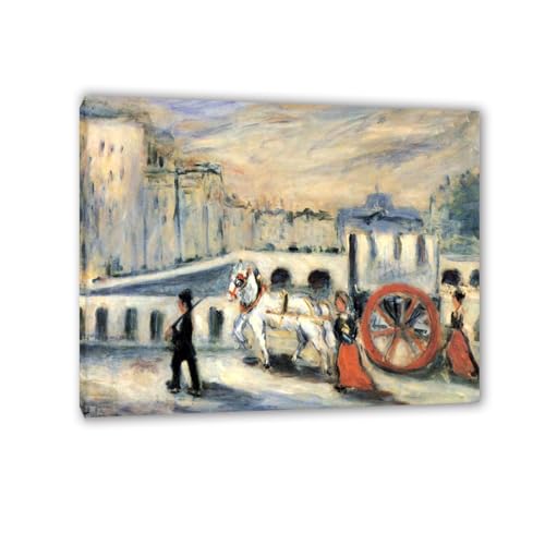 Décor mural de bureau à domicile tableau Le chariot rouge affiches impressions sur toile