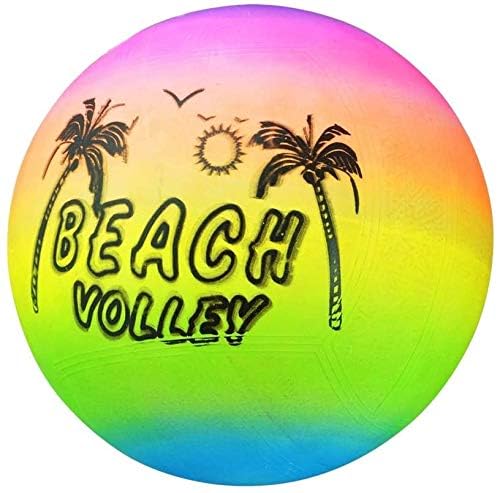 FROWWY Standard Colorful Rainbow Beach Ball - Super Soft Volleyball Soft Rubber Ball | Pack of 1, Design May Vary (B0D5MKMFSH) Amazon Price History, Amazon Price Tracker