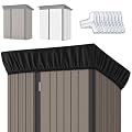 5x3Ft Outdoor Storage Shed Cover & Metal Garden Shed Cover - 640D Oxford Fabric, Weatherproof, Dustproof, Elastic Hem for Secure Fit, Includes 8 Reinforced Silicone Corner Guards (Cover Only)