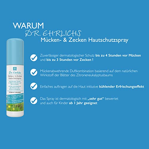Mückenspray Dr. Ehrlichs für Hautschutz gegen Mücken und Zecken