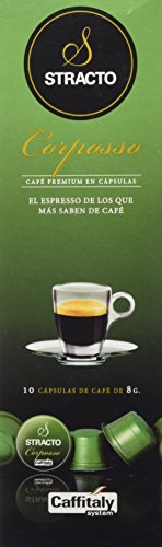 Stracto - Cápsulas De Café Stracto Corposso. Café De Tueste Natural Variedades Arábica Y Robusta. Origen Brasil Y Colombia. Exento De Acidez. Intenso Aroma. Sistema Caffitaly. 10 Cápsulas.