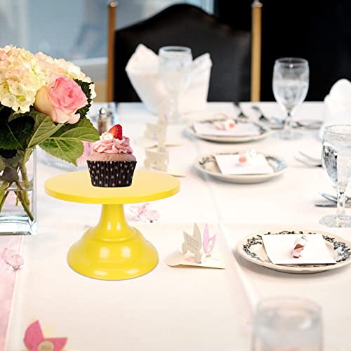 Yellow Cake Stand Iron Cake Stand Round Dessert Stand Cake Plate Wedding Cake Stand For Weddings, Birthday Party, Shower, Anniversary #TOP7