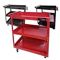 レトロポップ！ハート模様の３段キャスターラック　赤 レトロポップ！ハート模様の3段キャスターラック 赤 レトロ