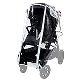 Bebesar Habillage pluie universel pour poussettes et landaus, en plastique imperméable, fermeture éclair frontale pour un accès facile (siège auto pour bébé)