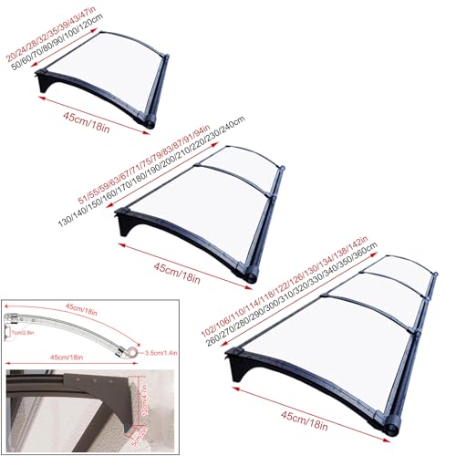 Toldo para Puerta Exterior Anti-UV con Cubierta Resistente a la Lluvia 4