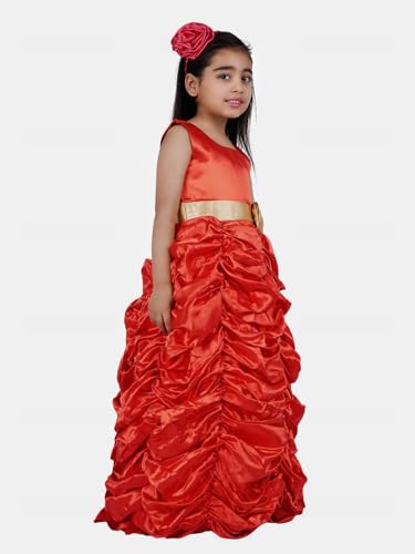 Image of SOFYANA Satin Formal Special Occasion Dress for A Young Girl Dressy Children's Wear Frock