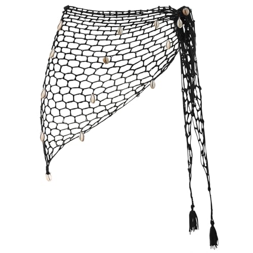 Fischnetz Rock, Damen Strandtuch Gehäkelt, Wickelrock Strand Kurz mit...