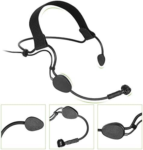 Generic Replacement Headworn Headset Microphone for Sennheiser SK 300 G4-RC Robust Bodypack Transmitter with 3.5mm Connector, ME3-II Cardioid Headworn Condenser, Black