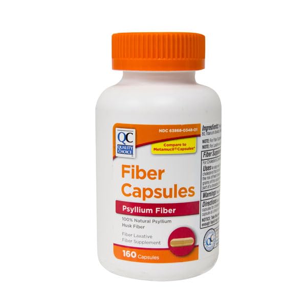 Quality Choice Daily Fiber Capsules for Regularity, 160 Count - Image 3