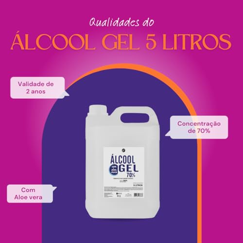 Álcool em Gel Antisséptico Carbopol 70% - 5L