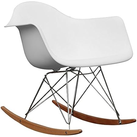 Baxton Studio Letterio White Cradle Chair