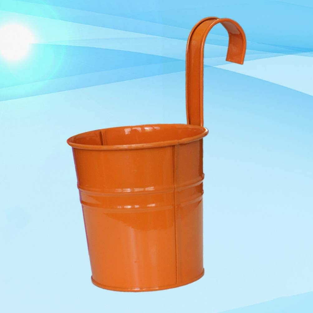 Balkonowa wisząca donica 2 szt. Wiszące doniczki Metalowe żelazne wiadro Doniczka Metalowe wiadro Osłonka na doniczkę Okno balkonowe Sadzarka