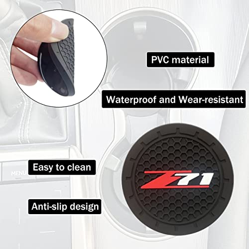 Portavasos para carro 2 piezas en silicona negro miniatura 2