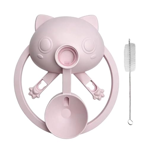 Dispensador de comida para mascotas portátil con platillo y base 2