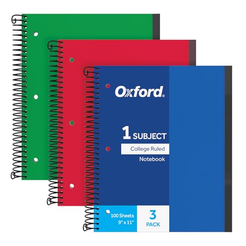 Carnet à spirales Oxford pour prendre des notes en amphi et ranger ses polycopiés
