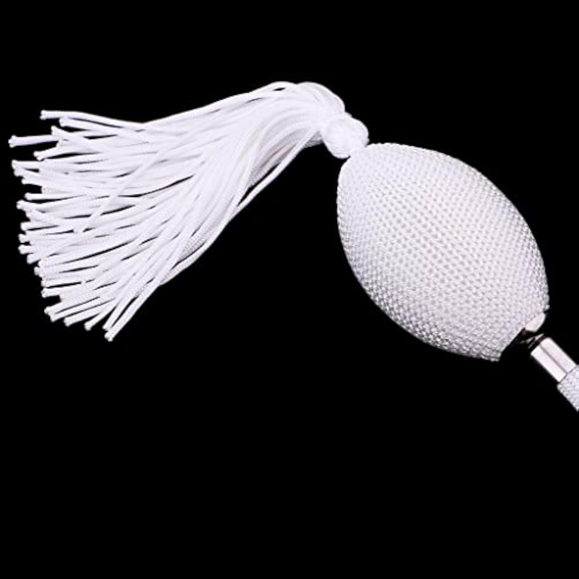 2X Decorative Glass Perfume Bottle Atomizer Long Spray Ball Tube White
