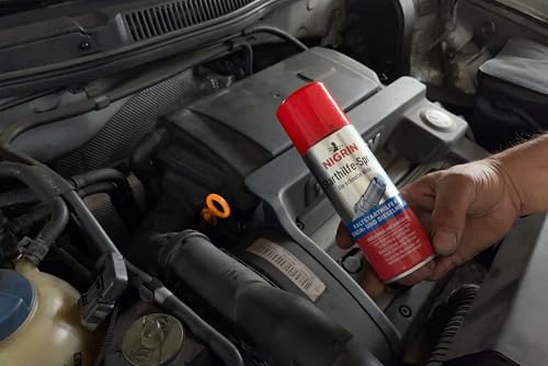 NIGRIN Starthilfespray, 200 ml, Kaltstarthilfe für Benzin- und Dieselmotoren, mit Schmier- und Korrosionsschutz-Additiven