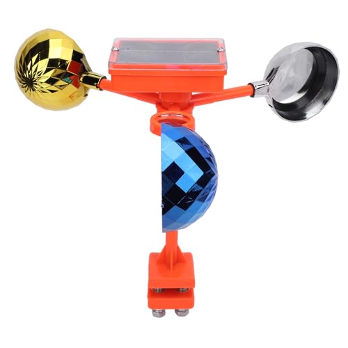 Reflective Bird Deterrent, Keep All Birds Away, Solar and Wind Powered, Reflective Prisms and Voice Visual Bird Scare, for Patios, Gardens