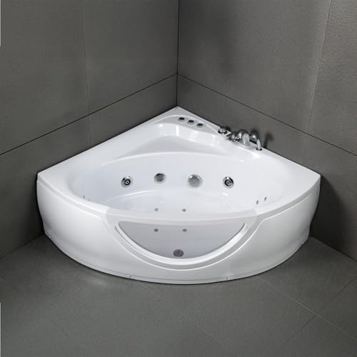 SPALINA TASMANIE White Jets - Bañera de hidromasaje con Ojo de Buey L. 135 x l. 135 cm