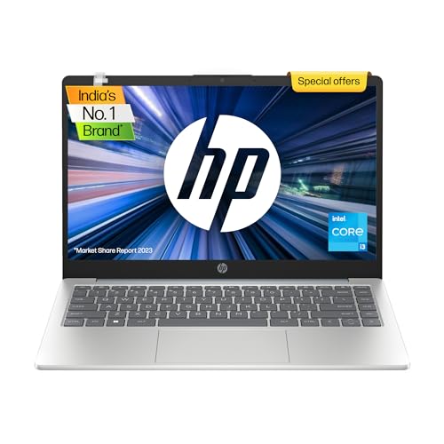 HP Laptop 14, 13th Gen Intel Core i3-1315U, 14-inch (35.6 cm), FHD, 8GB DDR4, 512GB SSD, Intel UHD Graphics, FHD Camera w/Privacy Shutter, Thin & Light (Win 11, MSO 2021, Blue, 1.4 kg), gr0000TU