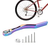 【Construcción ligera】 La guía de cadena de bicicleta está especialmente diseñada para un peso ligero. El material de aleación de aluminio proporciona una alta dureza mientras reduce el peso de los accesorios