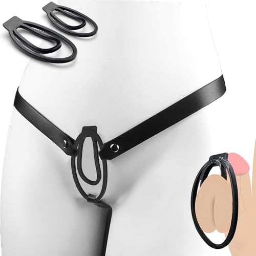 2個貞操帯 男の娘用 ストラップで着用可能 ピンク 貞操帯 フラット 貞操体 男の娘smグッズ 拘束セット 貞操具アダルトグッズ,貞操帯 女装 (black) - 画像1