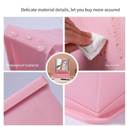 Espejo de tocador triangular para maquillaje tamaño pequeño miniatura 5