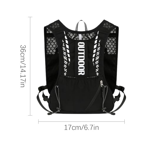 Chaleco para correr transpirable con bolsa de agua para deporte y trotar 5