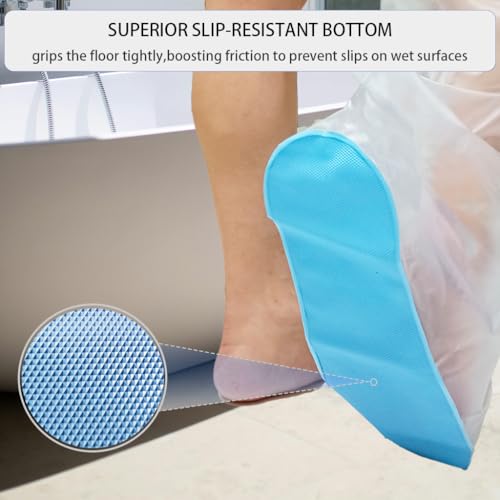 Non-Slip Waterproof Extra Wide Leg Cast Cover for Shower - Protector for Surgery Wounds, Bandage, Large Cast, Knee Immobilizer/Brace, Walking Boots (30 in. Long)