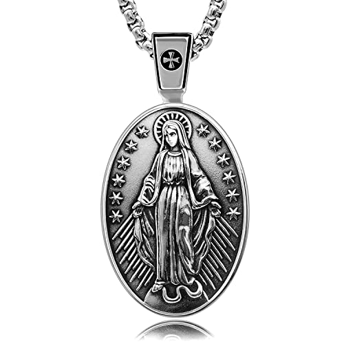 Mejores precios y opiniones de Medallas antiguas para comprar online. 30 VENICEBEE® Medalla Milagrosa de la Virgen María Amuleto Cristiano Devocional Único Colgante de Plata Sólida de Ley 925 + Bolsa de Terciopelo, Paño de Pulido, Caja de Regalo