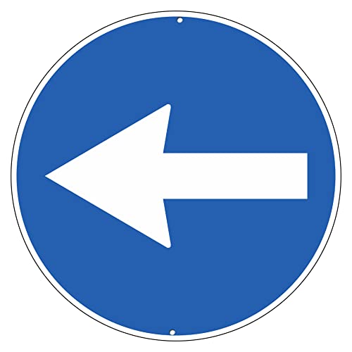 Pubblimania Indicator sign made of aluminium, round, 3 mm thick, for outdoor use, diameter 30 (indicator)