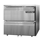 Continental Refrigerator SWF32-U-D Single Section Undercounter Freezer 32" W, With Drawers