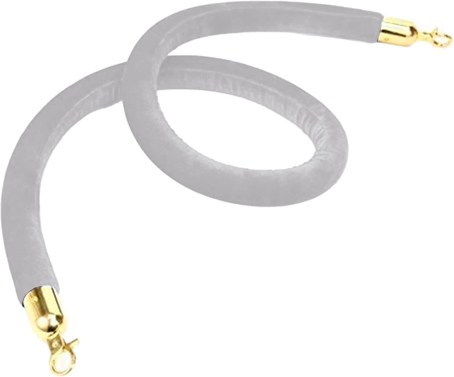 Premium Velvet Rope with Polished Hooks, 2-10 Feet Queue Line Barrier, Soft Foam Core for Event Stanchions, Durable Crowd Control Solution