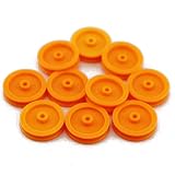 NW Hole Red Plastic Belt Pulley for DIY RC Toy Car Mini Belt Pulley Reduction Gears (10 pcs 2x17mm)