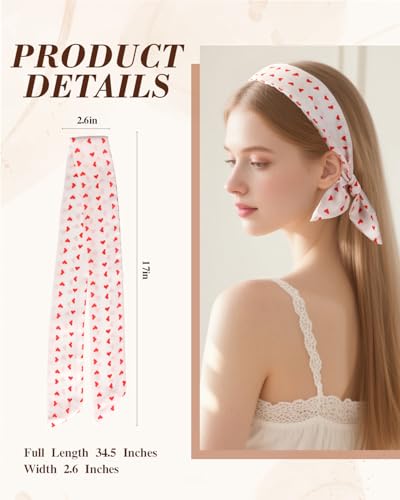 Interesse 5 PCS Fashion Scarves for Women, Multifunctional Boho Hair Scarves Headbands, Stain Purse Scarf Bag Accessories2