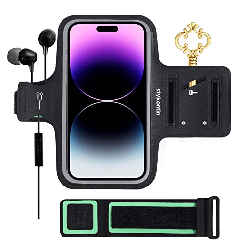 Stykontin Sweatproof Running Outdoor Sport Armband ；Outdoor Sports Multifunctional Armband, Compatible With Iphone 11 Pro Max 11 Xs Xr 8, Galaxy S20 S10 S9 Plus For Men & Women (Black) #TOP11