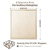 TreeBud Baby Play Mat for Floor, 1.3 Inch Thick Memory Foam Tummy Time Mat with Non Slip Backing, Soft Coral Velvet 71X79 Inch Playpen Mat Crawling Tatami for Infants Toddlers Kids, Beige #1