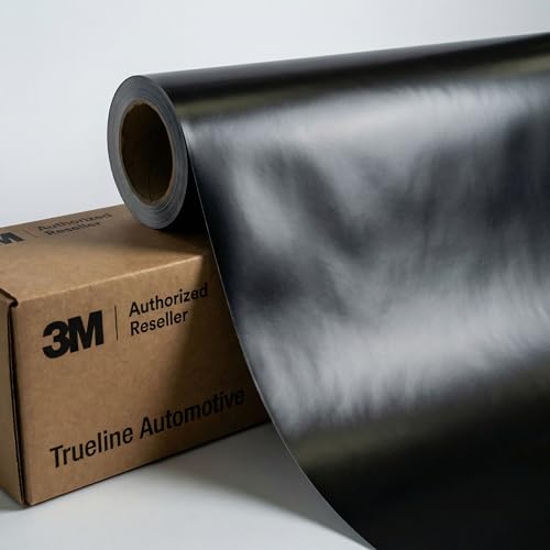 3M 2080 Series Satin Black (S12) Vinyl Wrap Film - 5ft x 1ft - 5 sq ft - Dual Cast Bubble Free Air Release Technology - Professional Grade Automotive Vinyl