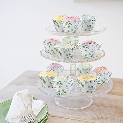 Greenery Cupcake Wrappers,50Pcs Eucalyptus Floral Cupcake Wrappers Rustic Cupcake Liners For Rustic Weddings,Wild Animals Baby Shower Decorations #TOP4