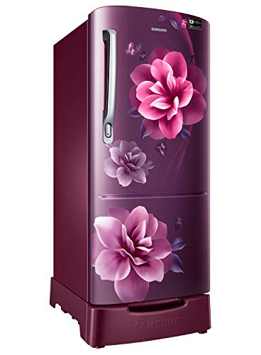 Image of Samsung 192 L 3 Star inverter Direct Cool Single Door Refrigerator Appliance (RR20A282YCR /NL, Camellia Purple, Base stand drawer)
