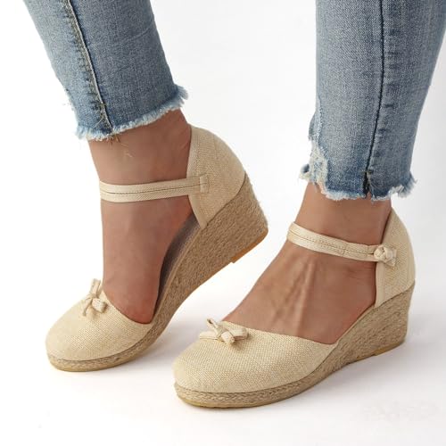 Sandalette été plateforme espadrille bout fermé confortable - 6