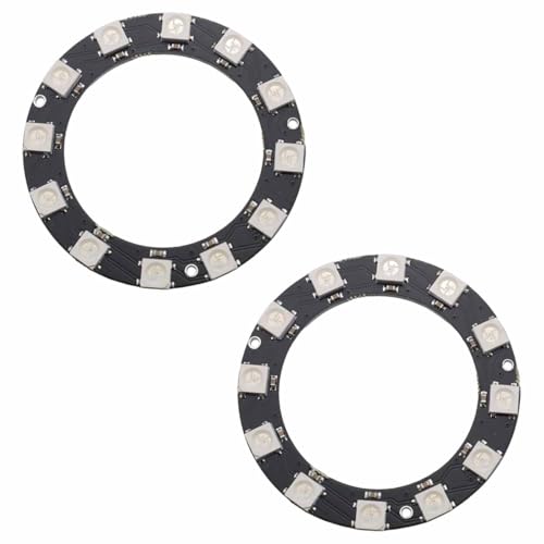 2 piezas controlador anillo luz RGB WS2812 12 LEDs miniatura 1